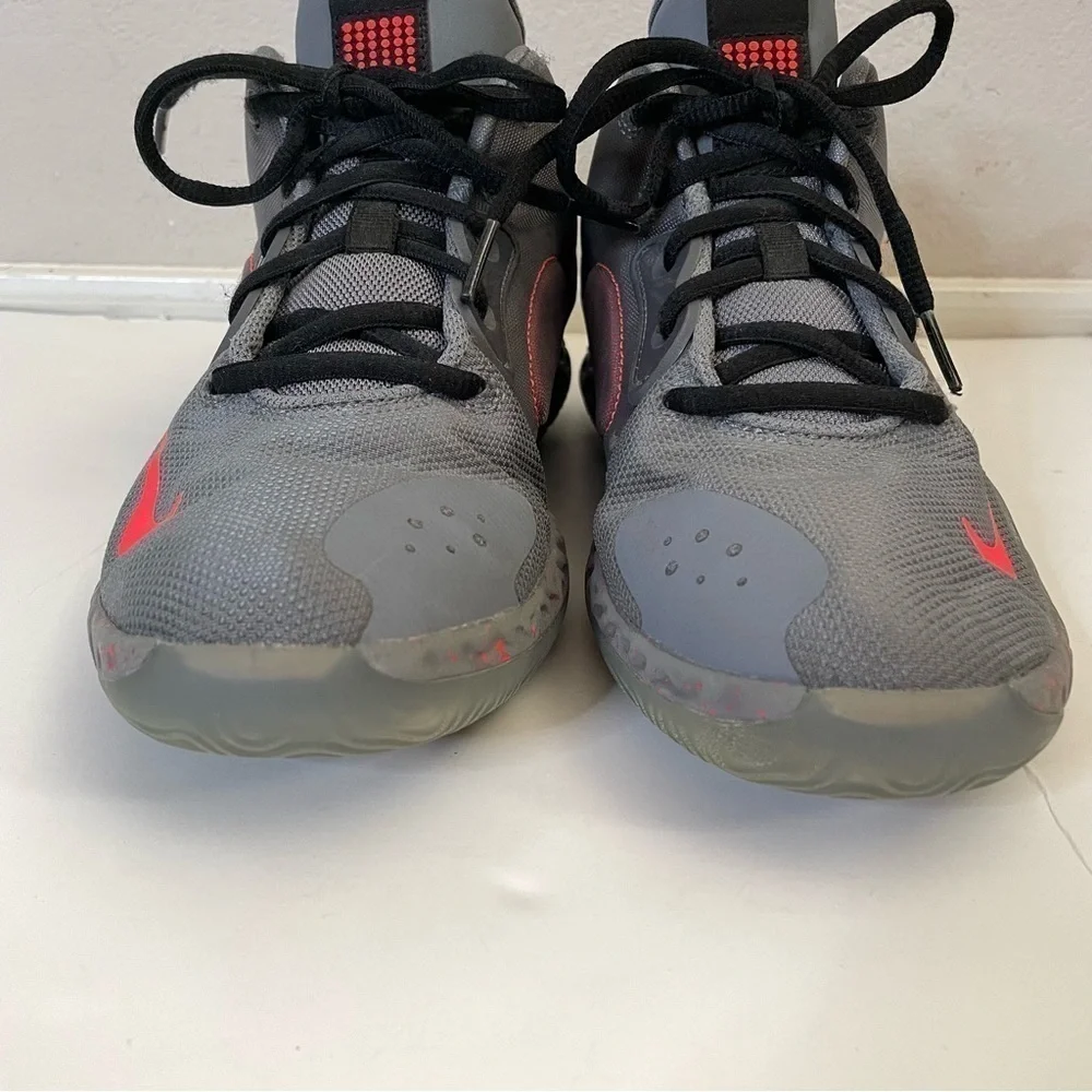Nike KD Trey 5 VII AT5685-002 Basketball Gray Red Hi Top Sneakers Shoes Size 6Y